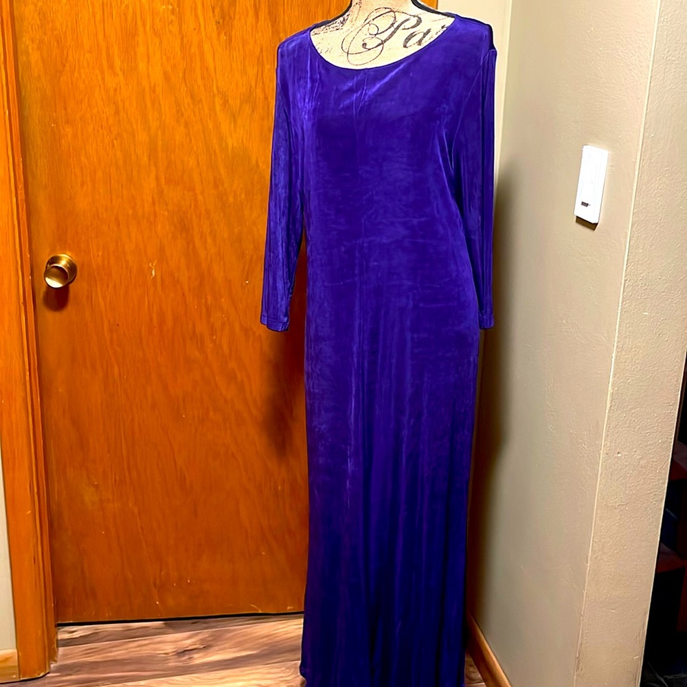 CitiKnits  Purple (Travelers style) 3/4 Sleeve Dress Size  Medium